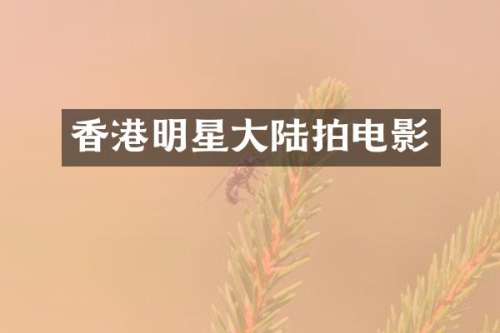 香港明星大陆拍电影
