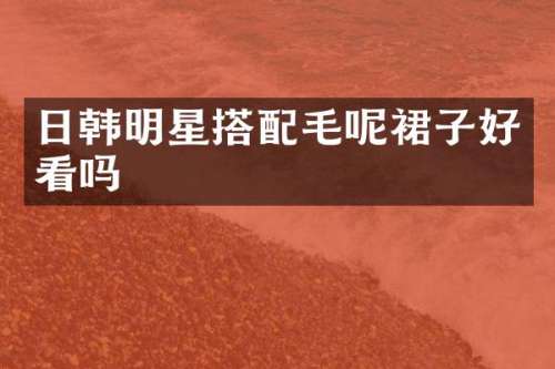 日韩明星搭配毛呢裙子好看吗