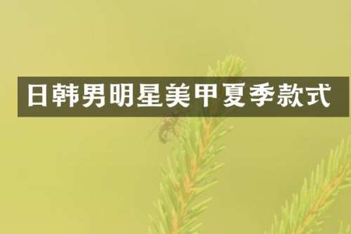 日韩男明星美甲夏季款式