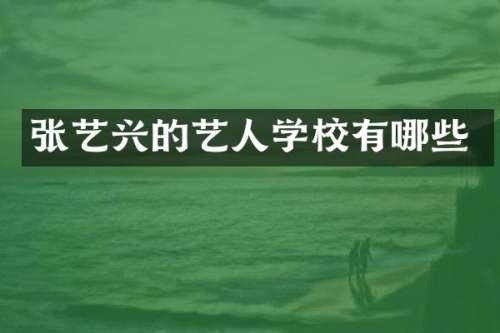 张艺兴的艺人学校有哪些