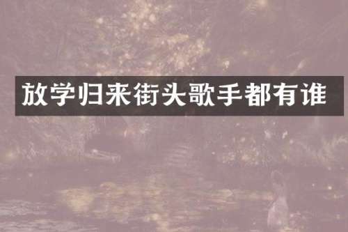 放学归来街头歌手都有谁