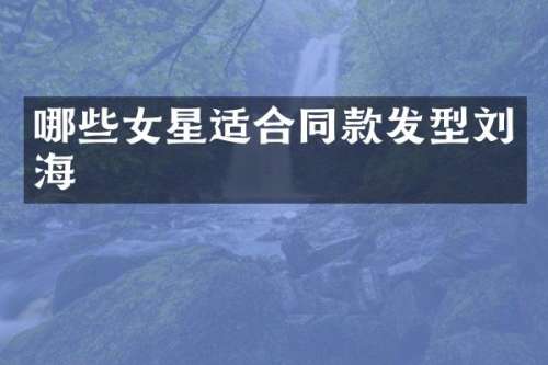 哪些女星适合同款发型刘海