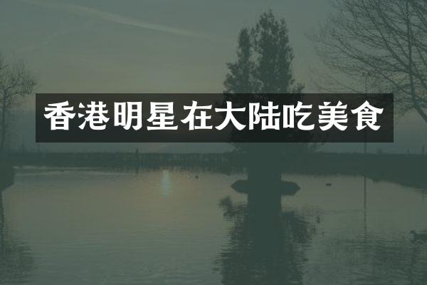香港明星在大陆吃美食