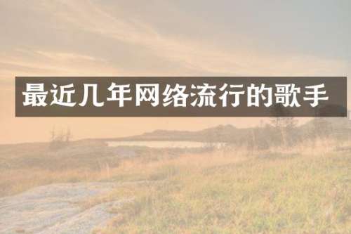 最近几年网络流行的歌手