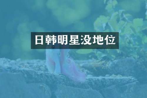 日韩明星没地位