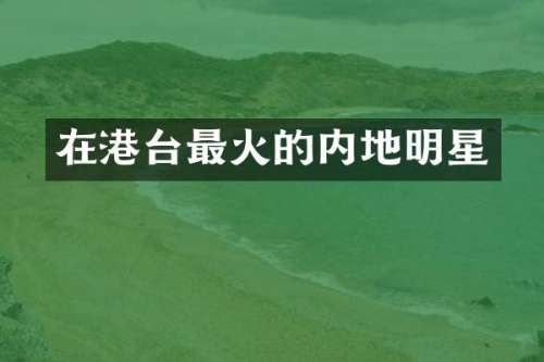 在港台最火的内地明星