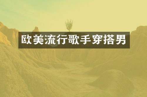 欧美流行歌手穿搭男
