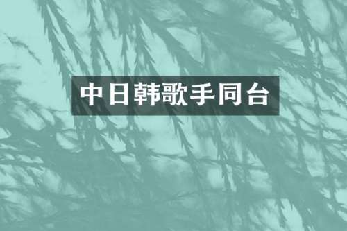 中日韩歌手同台