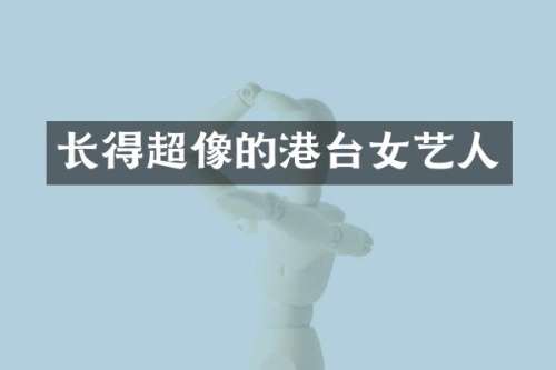 长得超像的港台女艺人