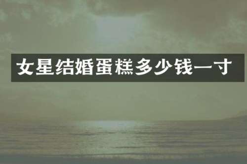 女星结婚蛋糕多少钱一寸