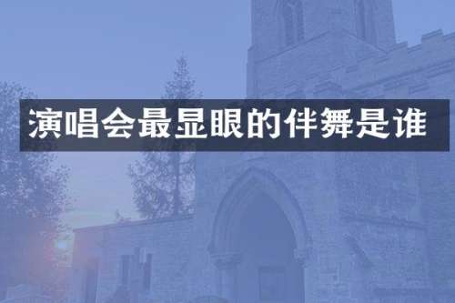 演唱会最显眼的伴舞是谁