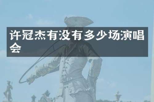许冠杰有没有多少场演唱会