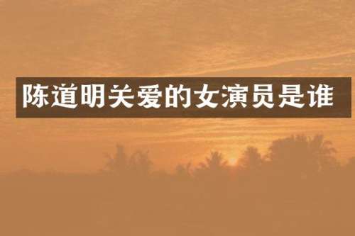 陈道明关爱的女演员是谁
