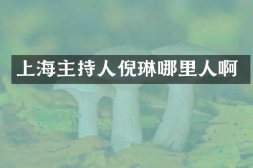 上海主持人倪琳哪里人啊