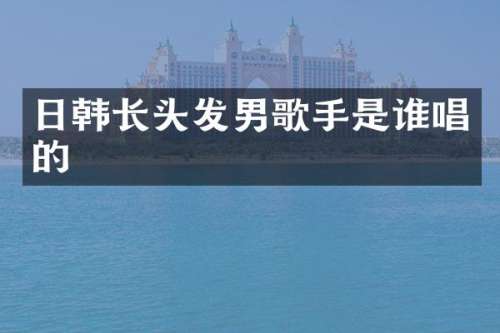 日韩长头发男歌手是谁唱的
