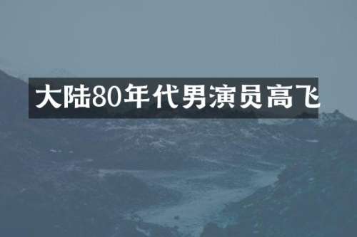 大陆80年代男演员高飞