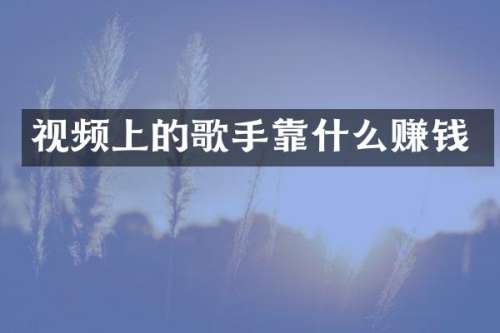 视频上的歌手靠什么赚钱