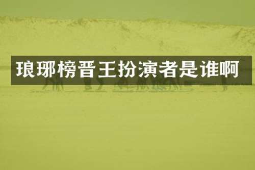 琅琊榜晋王扮演者是谁啊