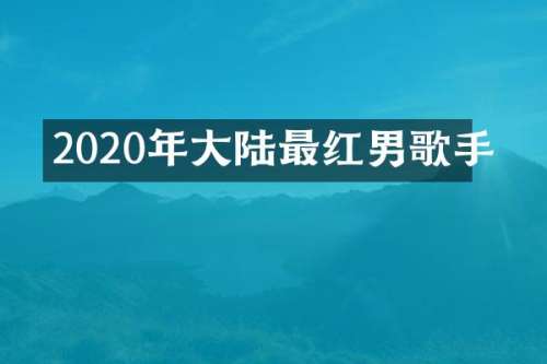 2020年大陆最红男歌手