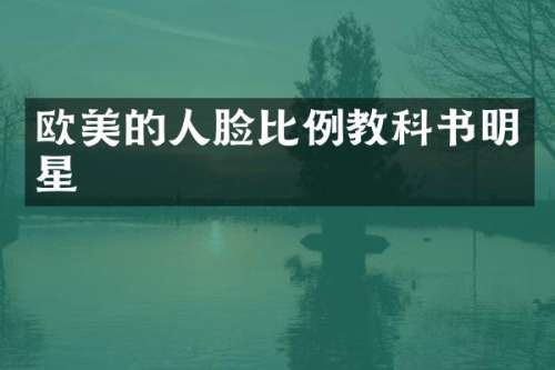 欧美的人脸比例教科书明星