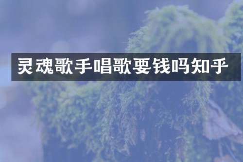灵魂歌手唱歌要钱吗知乎
