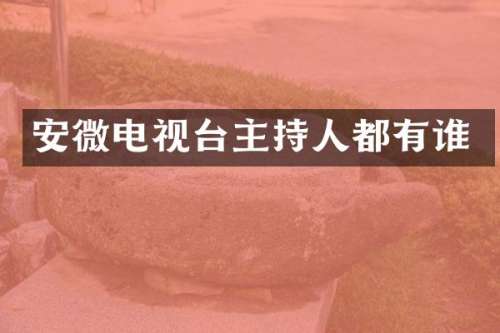 安微电视台主持人都有谁