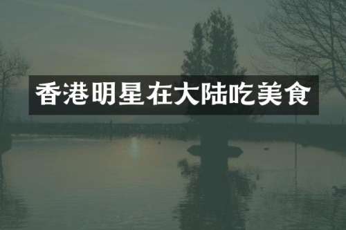 香港明星在大陆吃美食