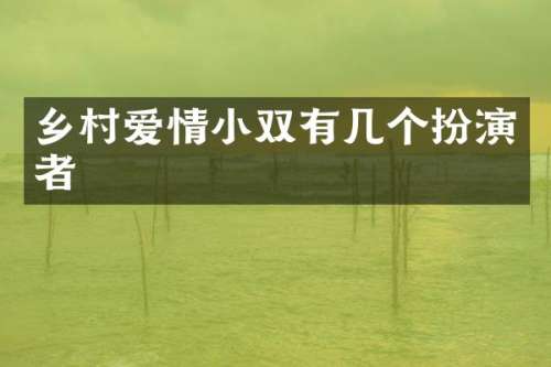 乡村爱情小双有几个扮演者