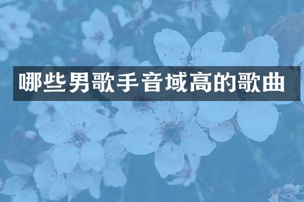 哪些男歌手音域高的歌曲