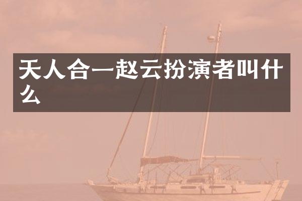 天人合一赵云扮演者叫什么
