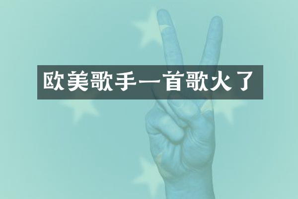 欧美歌手一首歌火了