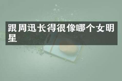 跟周迅长得很像哪个女明星
