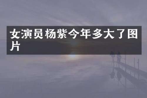 女演员杨紫今年多大了图片