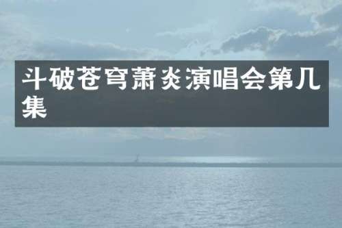 斗破苍穹萧炎演唱会第几集