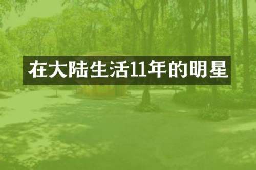 在大陆生活11年的明星