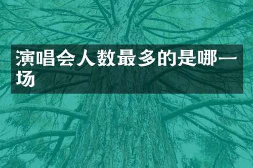 演唱会人数最多的是哪一场
