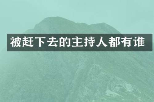 被赶下去的主持人都有谁