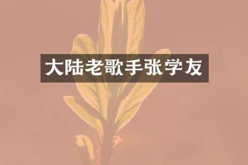 大陆老歌手张学友