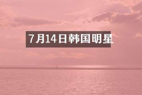 7月14日韩国明星