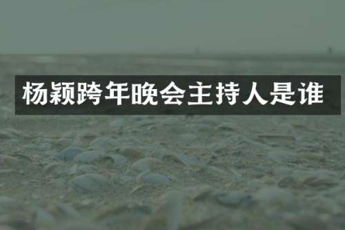 杨颖跨年晚会主持人是谁