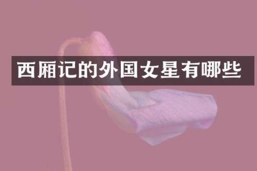 西厢记的外国女星有哪些