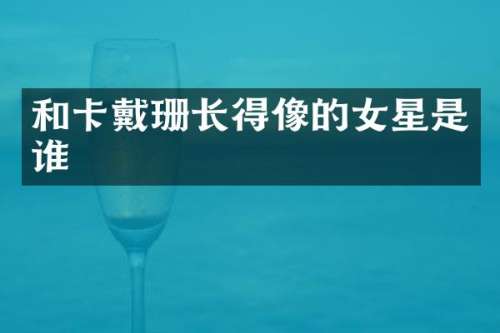 和卡戴珊长得像的女星是谁