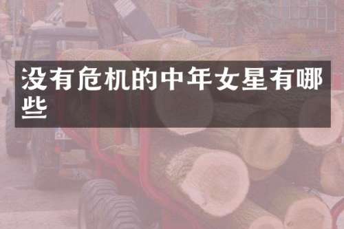 没有危机的中年女星有哪些