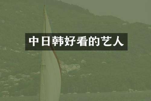 中日韩好看的艺人