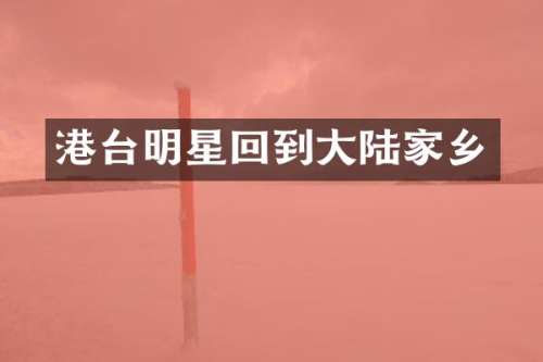港台明星回到大陆家乡