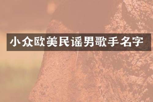 小众欧美民谣男歌手名字