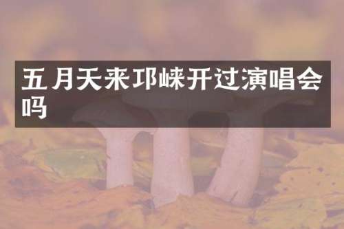 五月天来邛崃开过演唱会吗