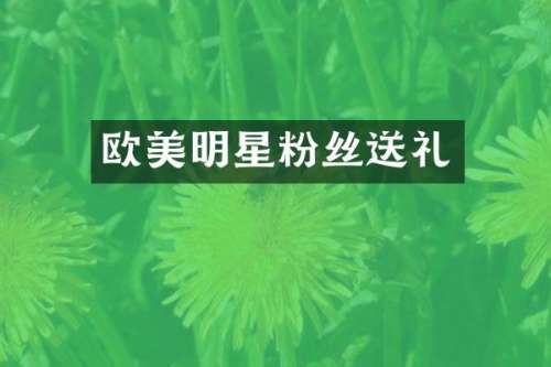欧美明星粉丝送礼