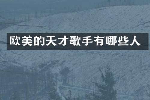 欧美的天才歌手有哪些人