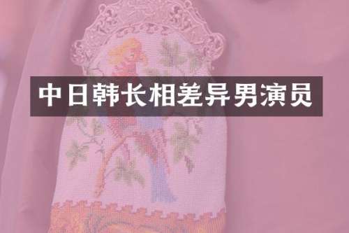 中日韩长相差异男演员